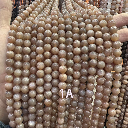 6-10mm natural sunstone crystal beads