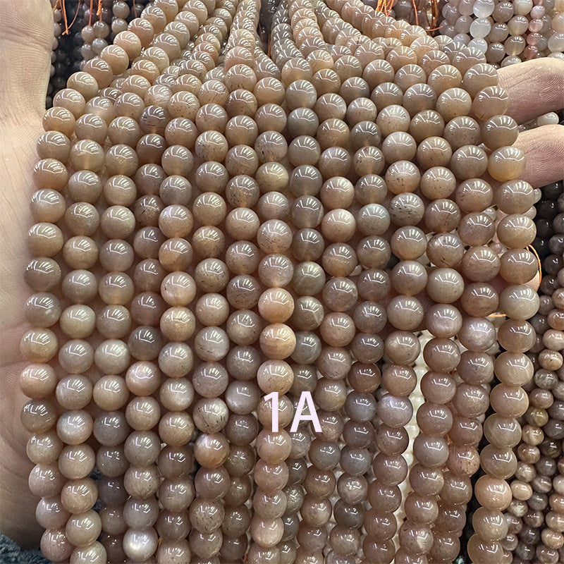 6-10mm natural sunstone crystal beads