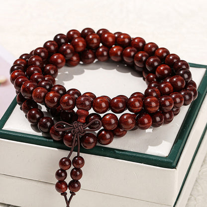 8Mm Blood Sandalwood Bracelet 108 Buddha Beads