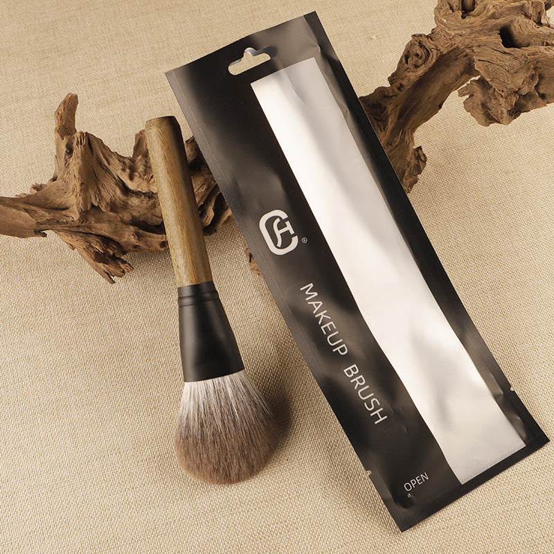 Green Sandalwood Single Flat Heart-shaped Powder Brush