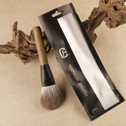 Green Sandalwood Single Flat Heart-shaped Powder Brush