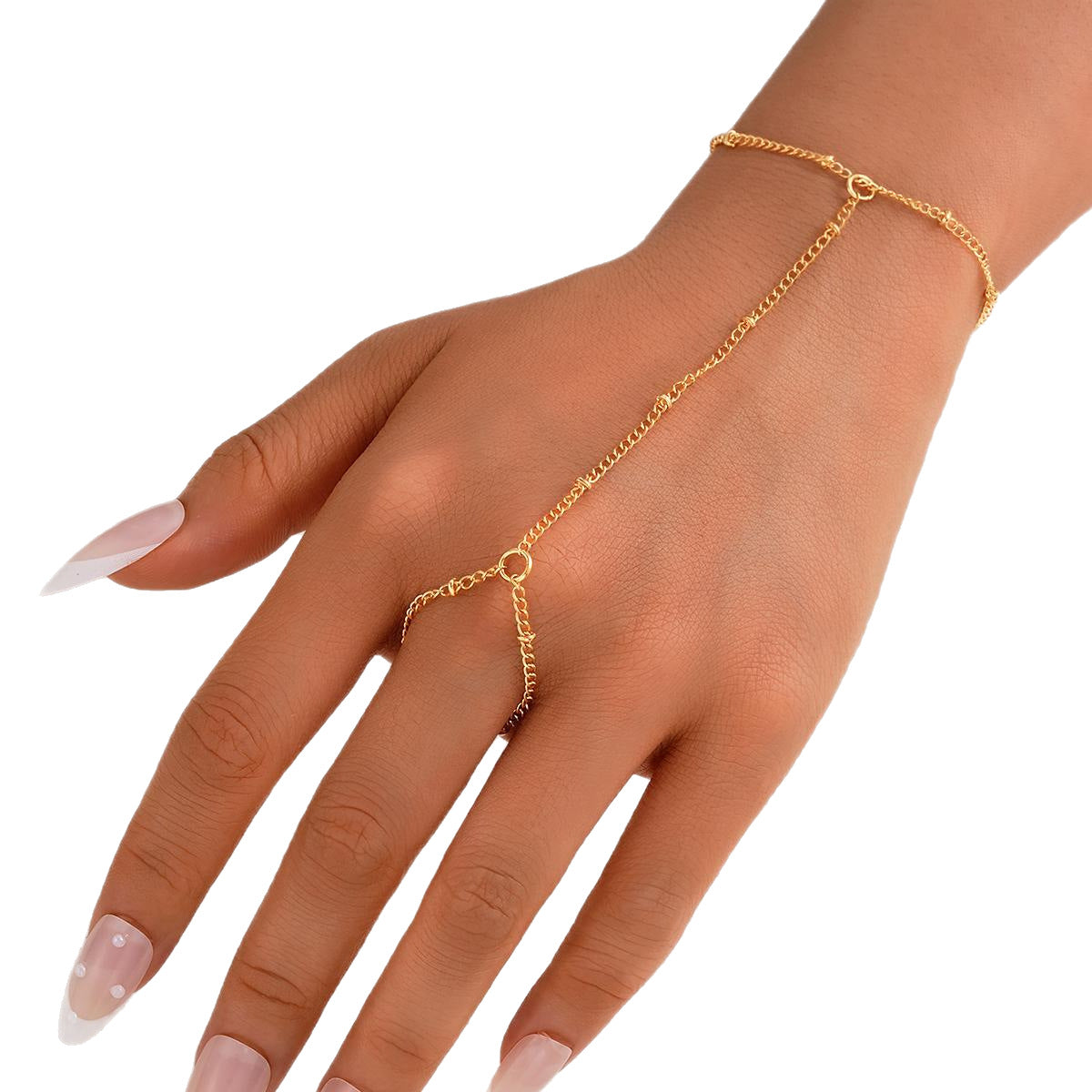 Minimalist Finger Chain Bracelet for Women