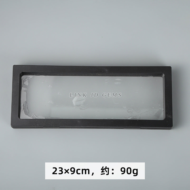 Caja de embalaje con suspensión de película de PE, soporte de exhibición de joyas 
