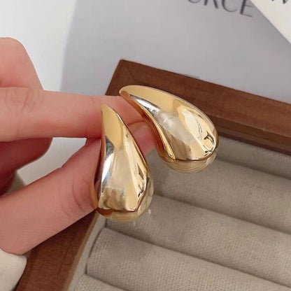 Pendientes de gota de agua hueca pendientes de personalidad y temperamento 