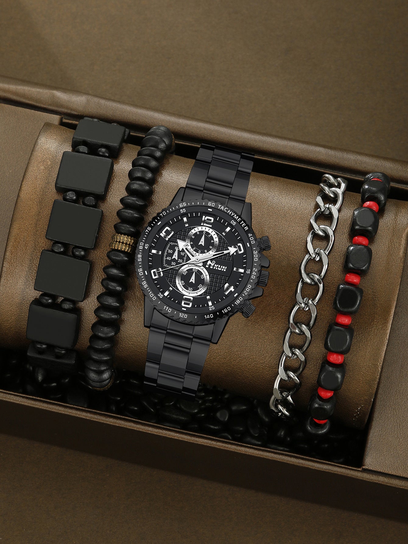 Automatic Mechanical Crown Bracelet Watch Set
