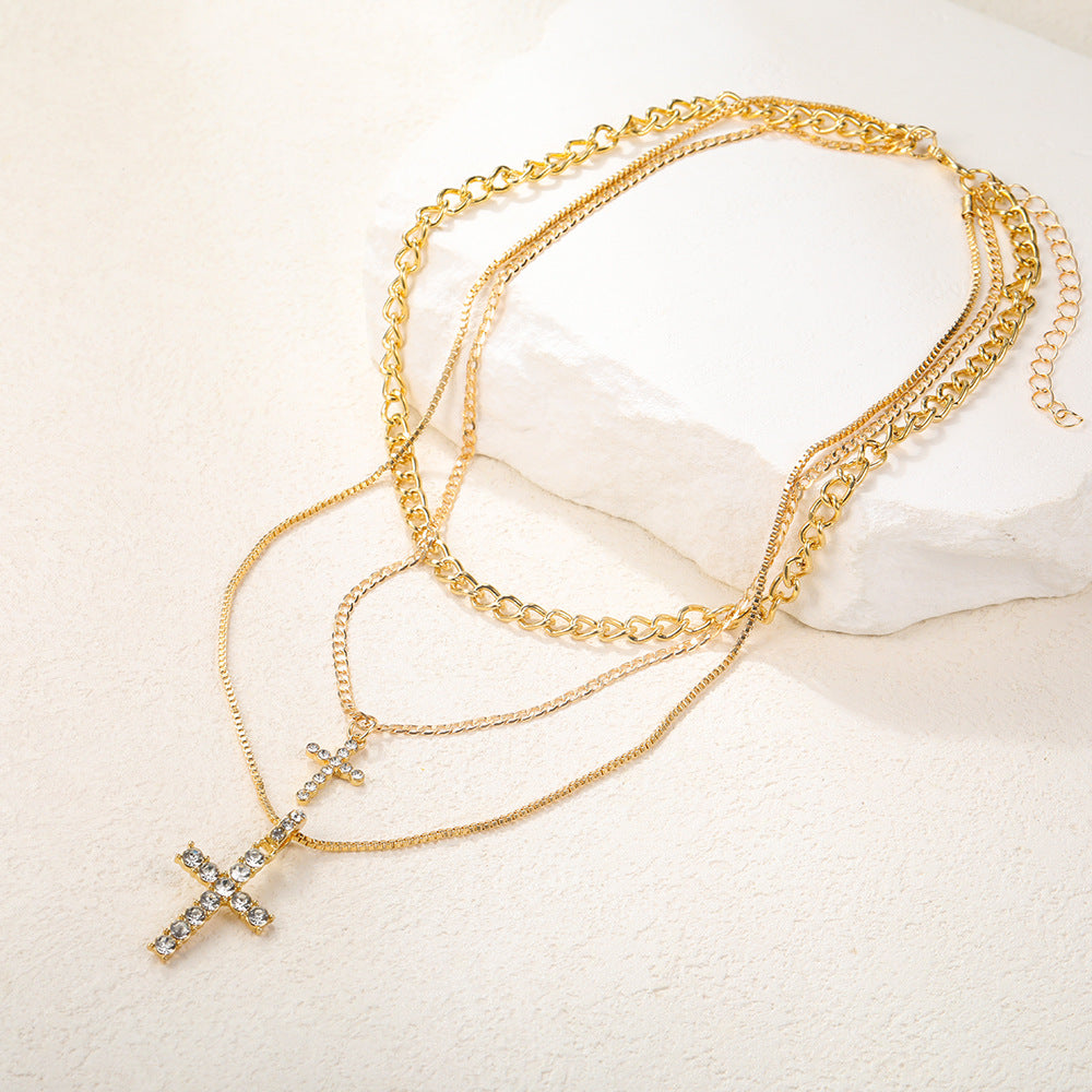 Diamond Cross Pendant Necklace