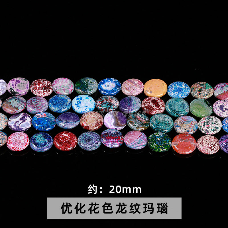 Color dragon agate water drop loose beads