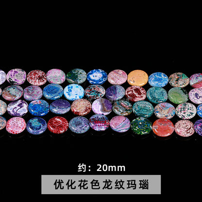 Color dragon agate water drop loose beads