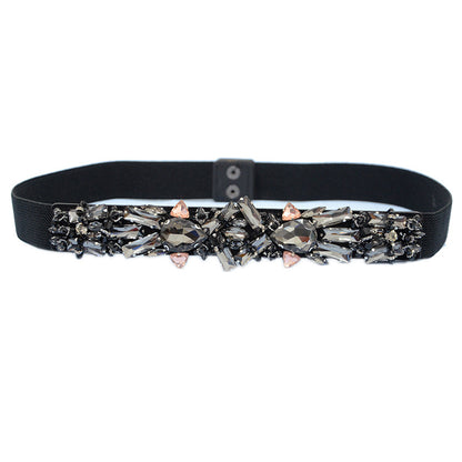 Rhinestone elastic belt