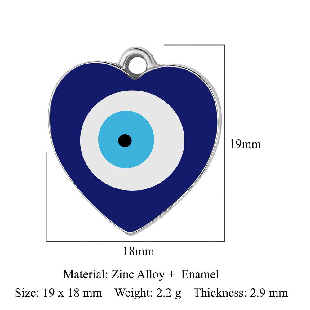 5 pcs/pack, dripping eyes, hang tags, alloy necklaces, pendants.