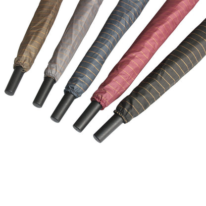 Striped Golf Umbrella Automatic Windproof Umbrella