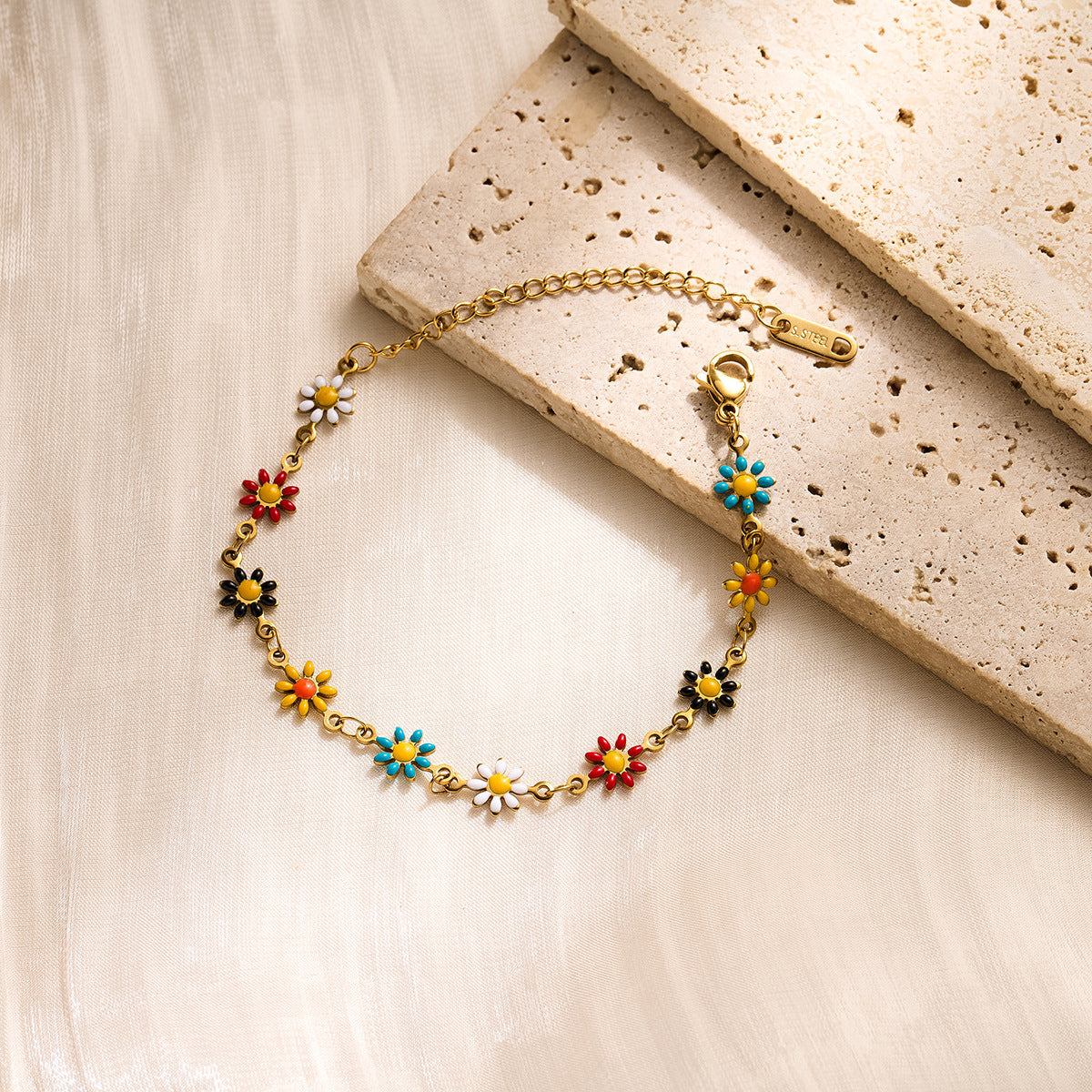 Titanium Steel Daisy Flower Necklace