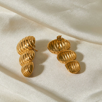 Pendientes de rayas de maní 
