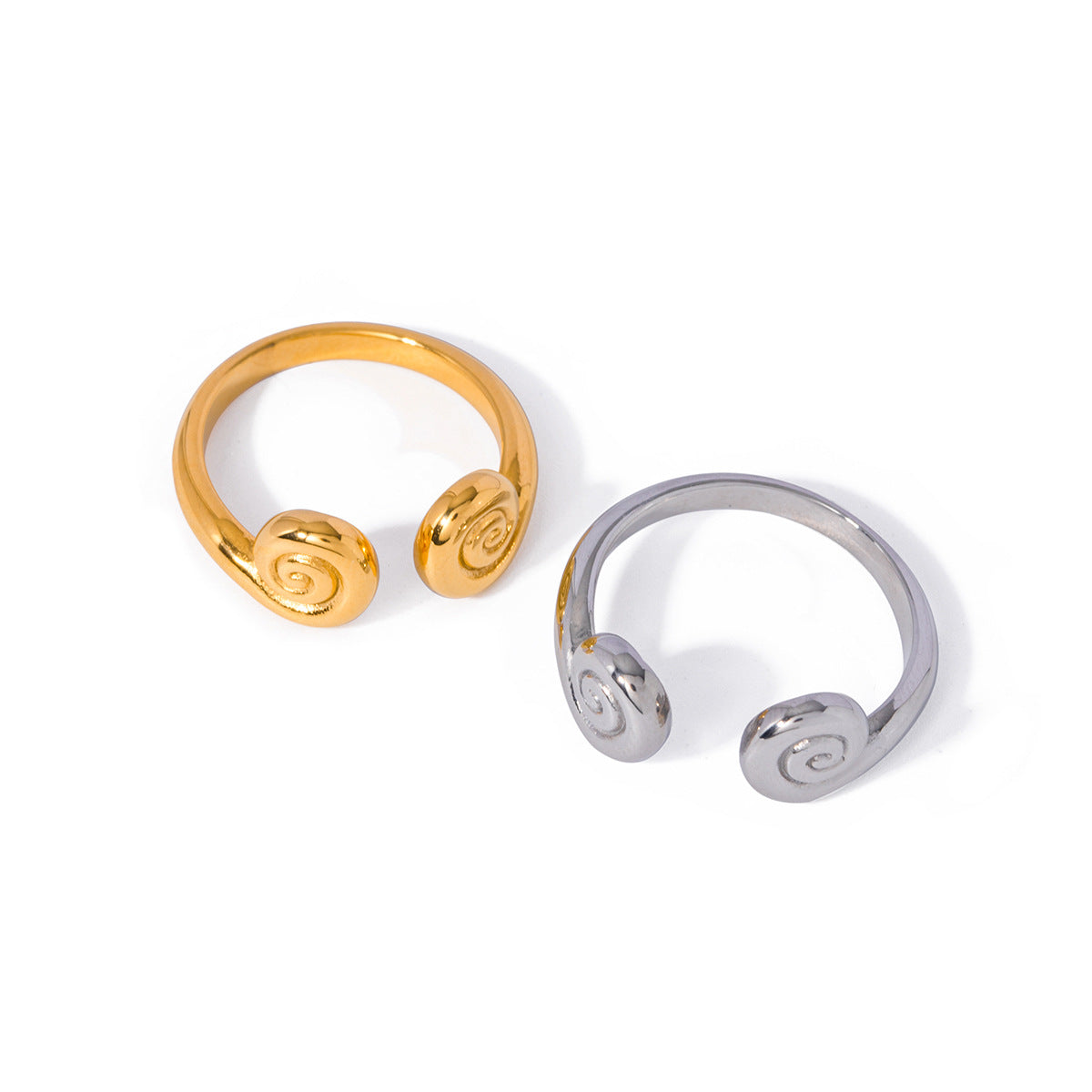 Anillo abierto roscado pulido 
