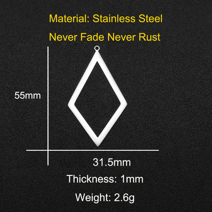 5 pcs/pack Pentagram DIY stainless steel geometric pendant