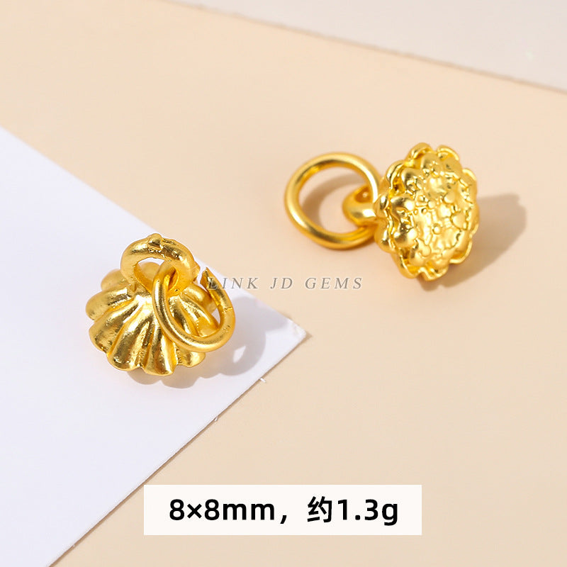 Ancient gold bell lotus abacus pendant