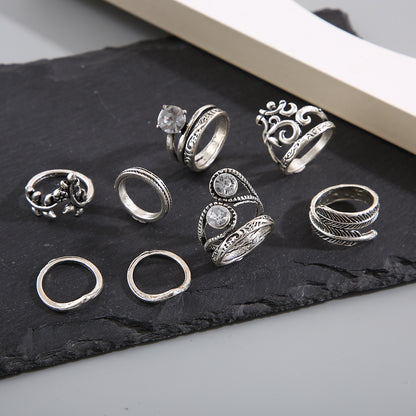 Bohemian Ring Set 8 Pieces