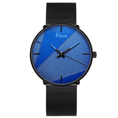 British style men's casual mesh belt watch