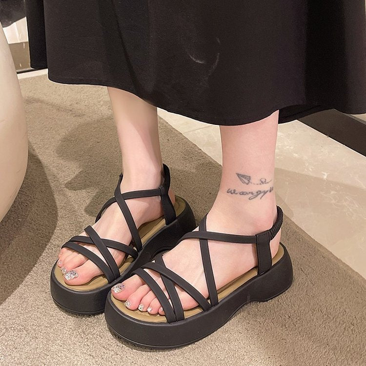 Platform muffin sandals women