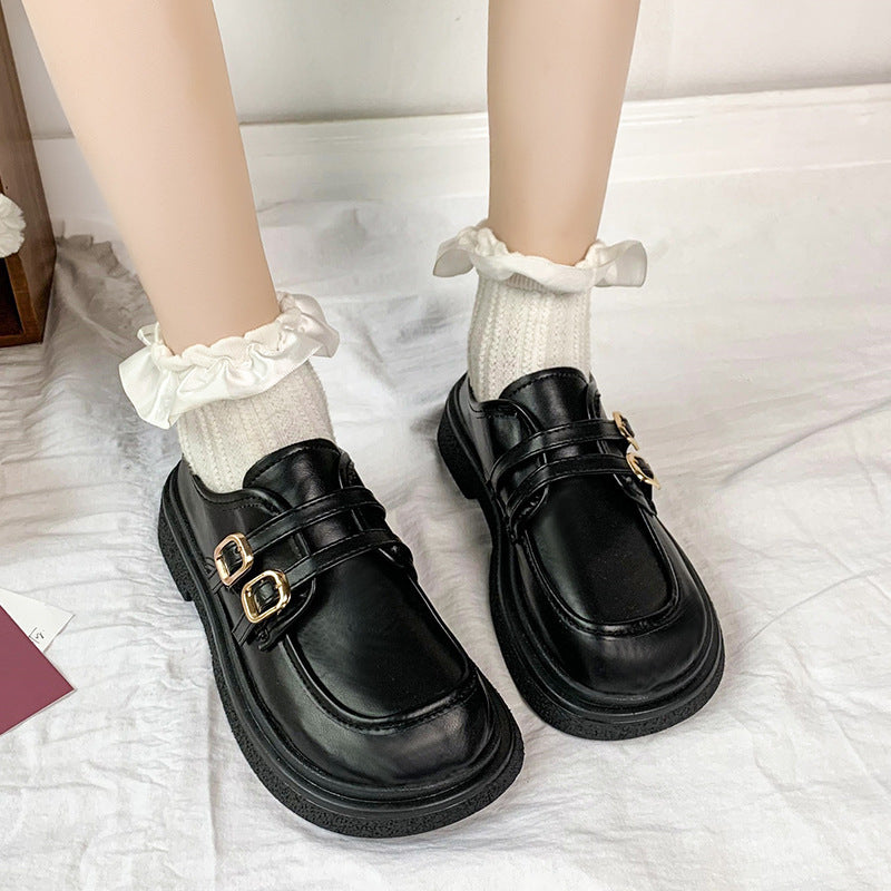 Versatile platform British leather shoes
