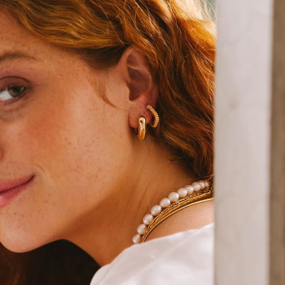 Heart Shape Geometric Titanium Steel Earrings