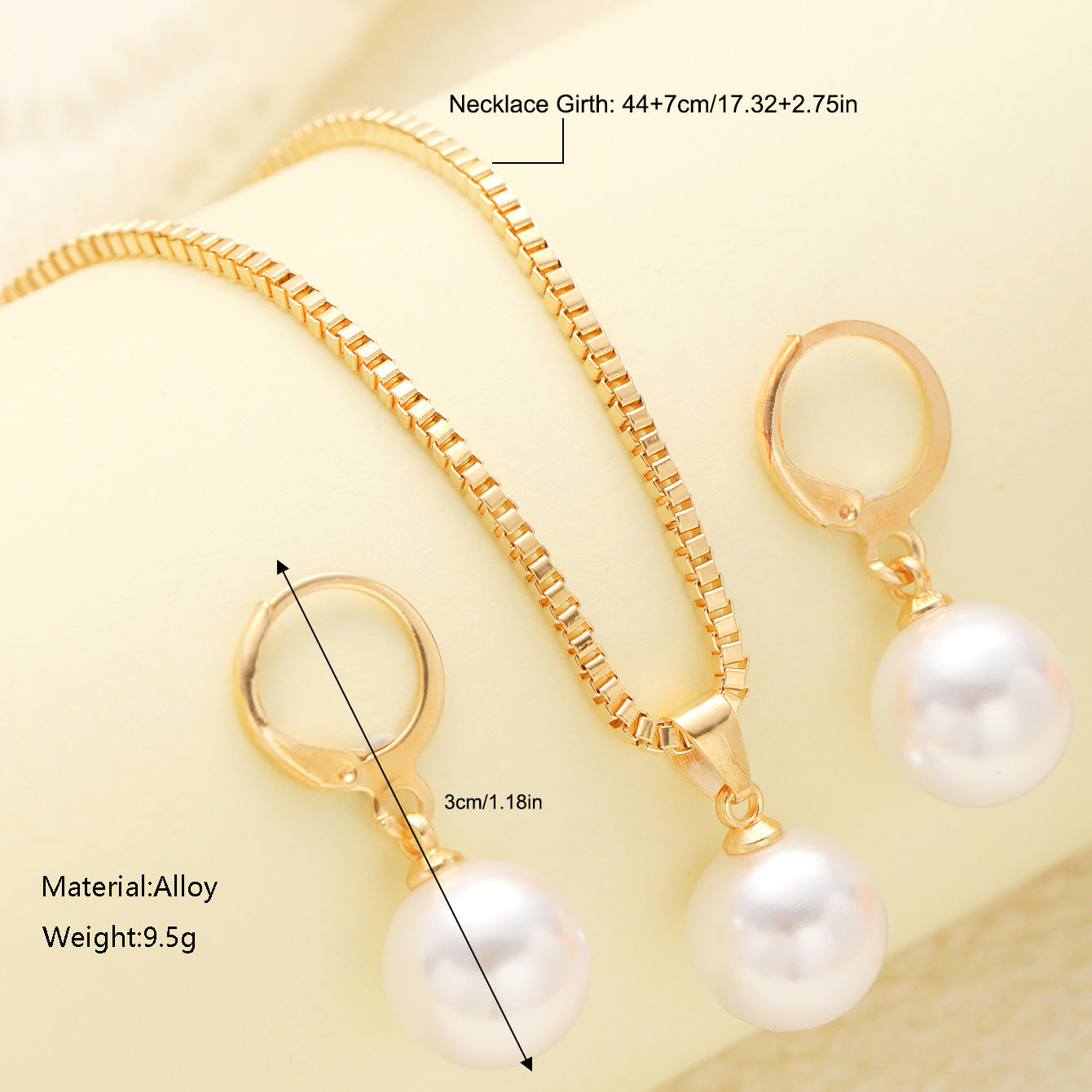 Pearl Necklace & Earring Set