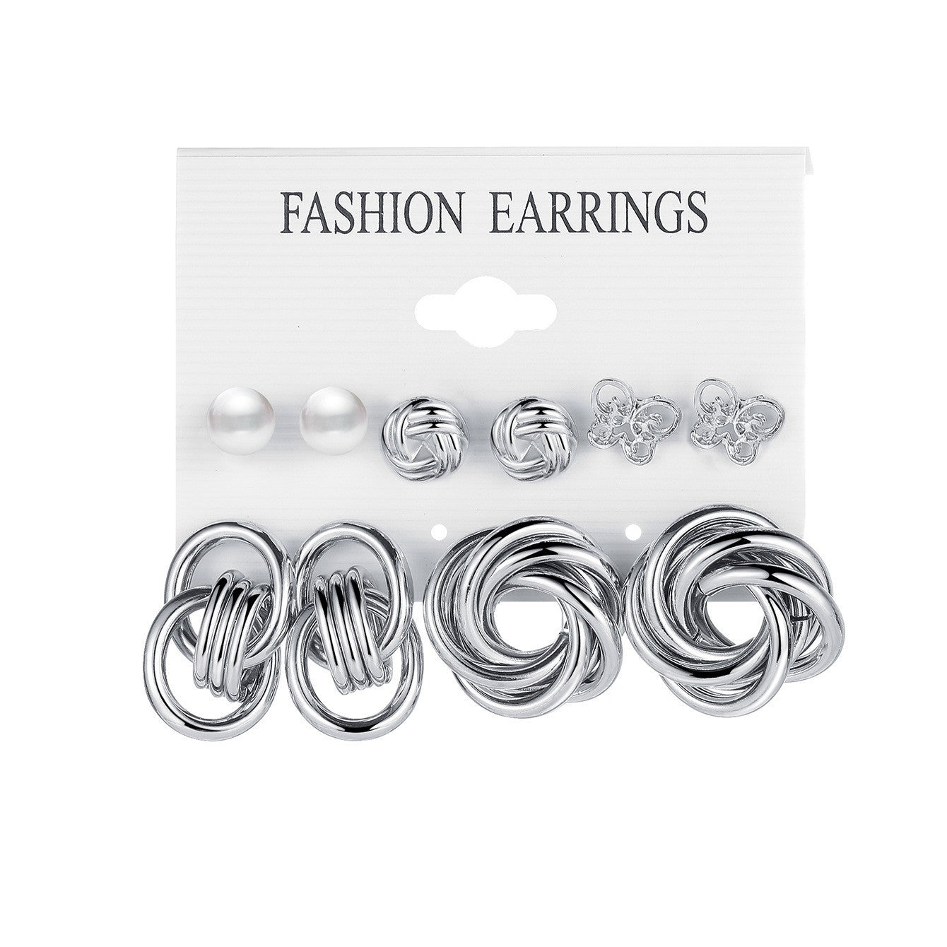 Alloy Earring Set 5-piece Geometric Shape