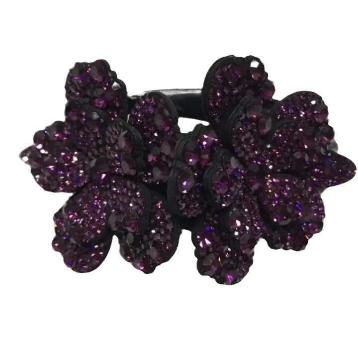 Pinza para el pelo con forma de pico de pato y diamantes de imitación 