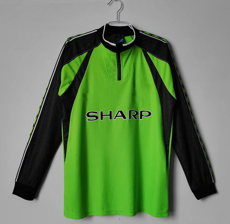 98-99 Man United Retro 1 Schmeichel Treble Long Sleeve Goalkeeper Jersey
