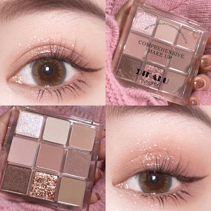 Transparent Nine-Color Acrylic Eyeshadow Palette