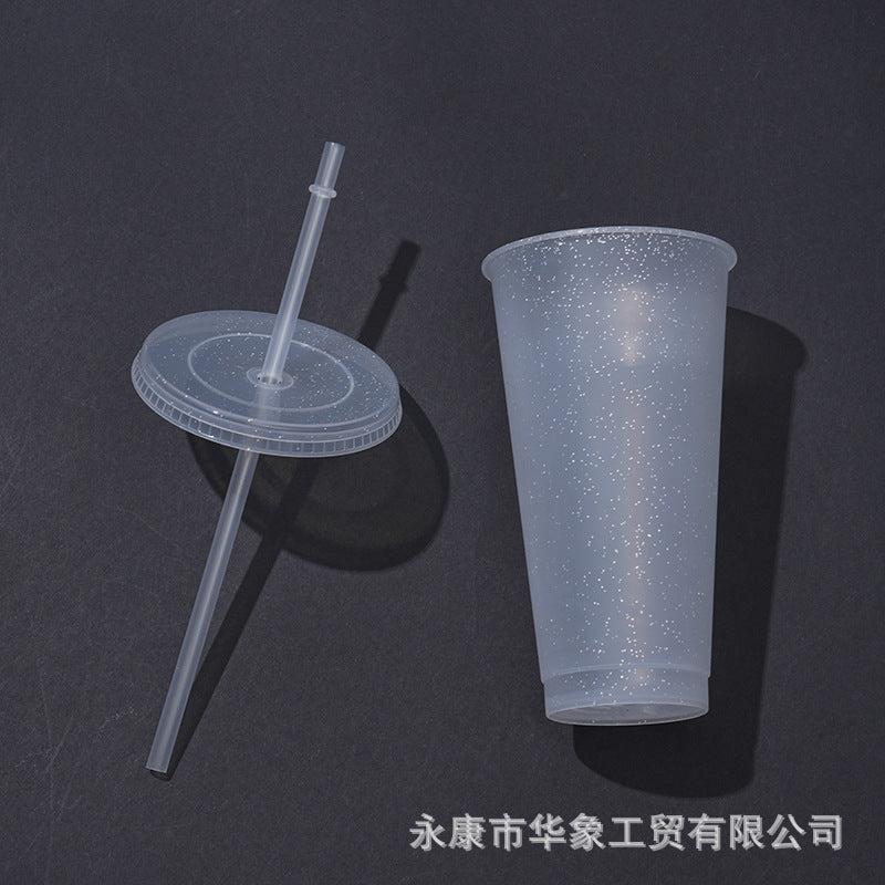 710Ml transparent straw cup