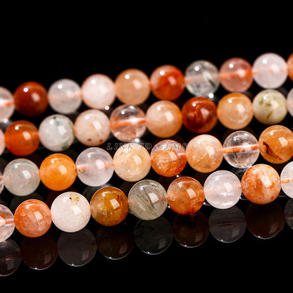 A goods red rabbit hair crystal round beads red hair crystal loose beads