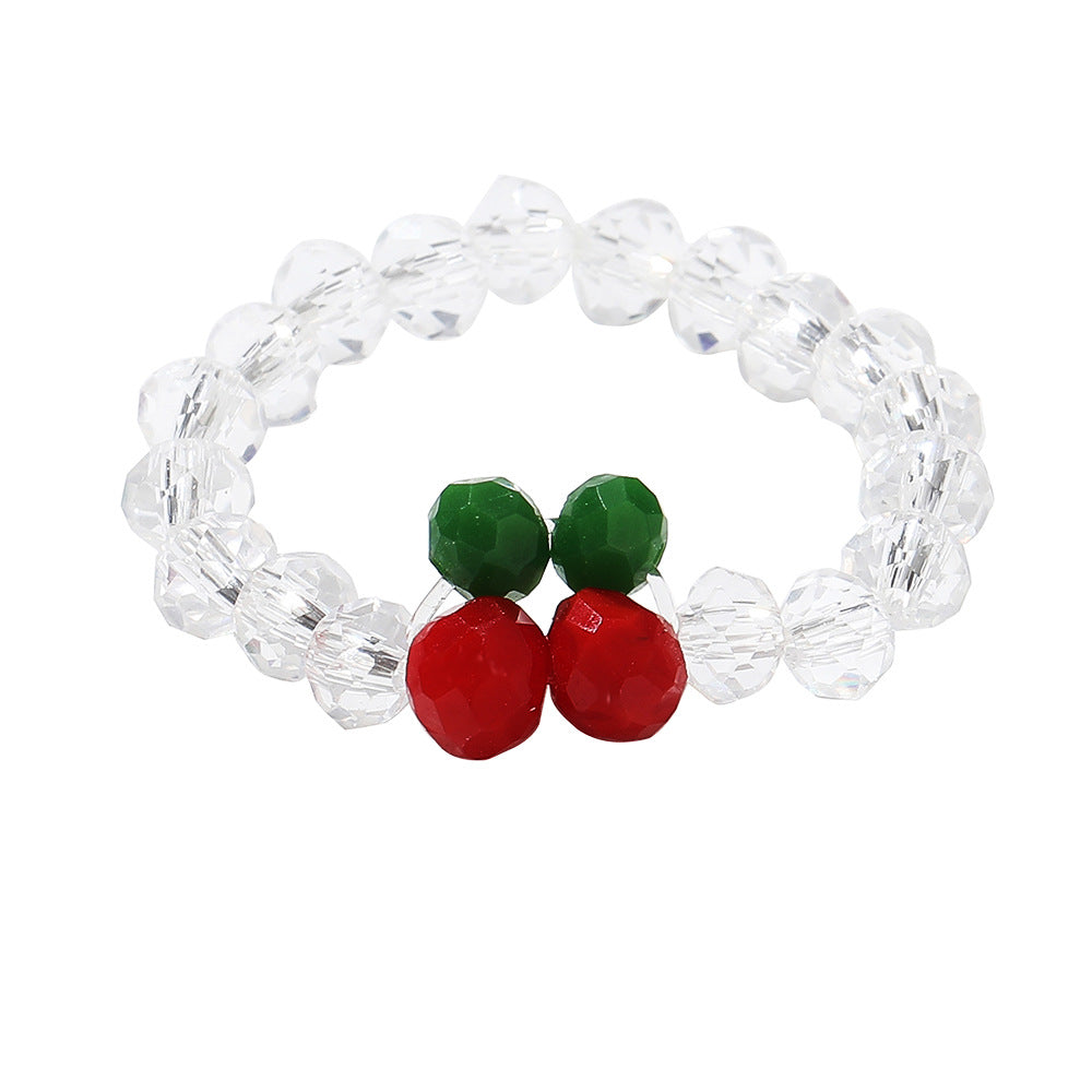 Stretch crystal bead ring