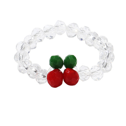 Stretch crystal bead ring