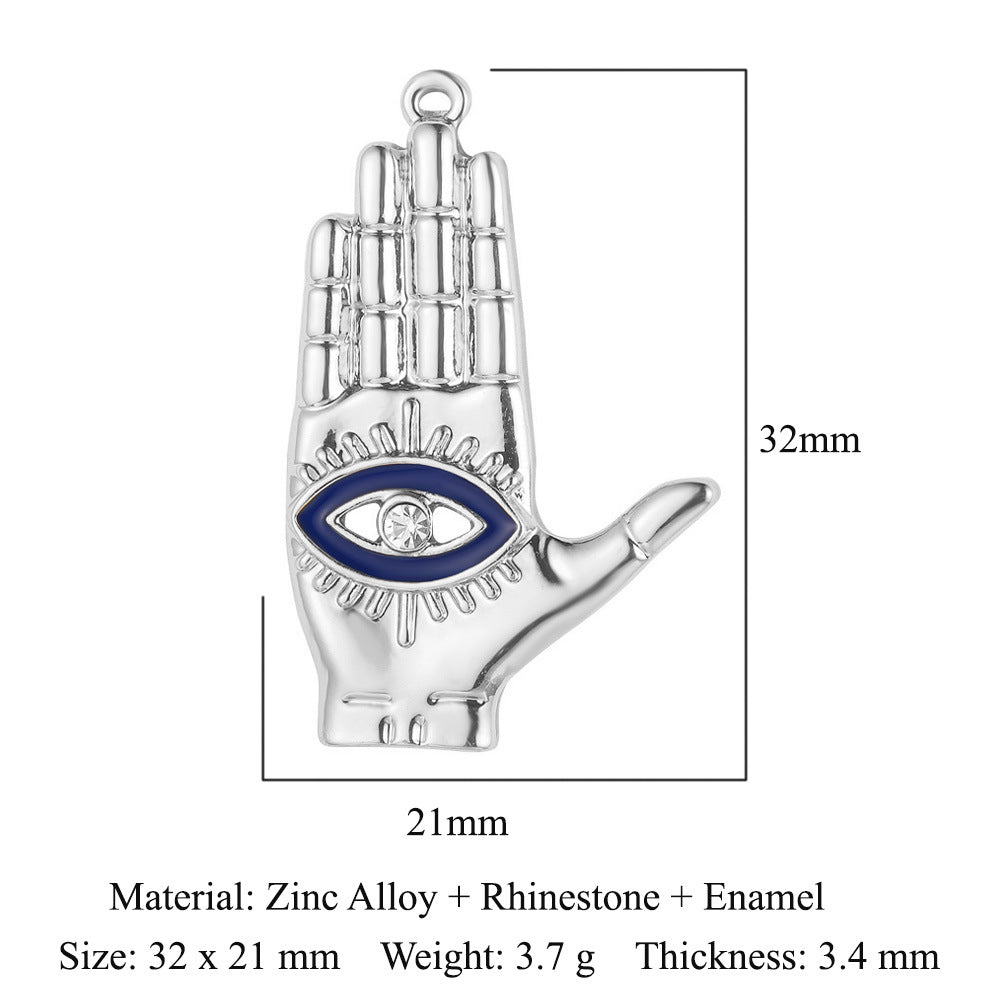 5 pcs/pack, dripping eyes, hang tags, alloy necklaces, pendants.