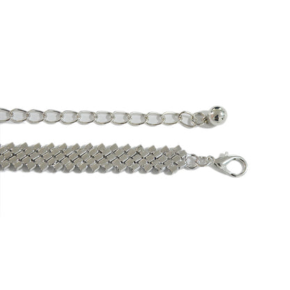 Rhinestone inlaid diamond strap with skirt