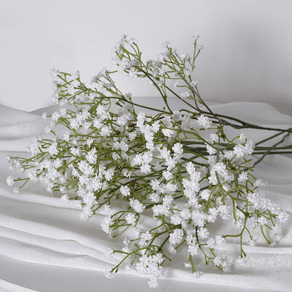 Flor artificial de plástico aliento de bebé de tres bifurcaciones 