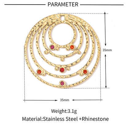 Geometric round love titanium steel pendant accessories