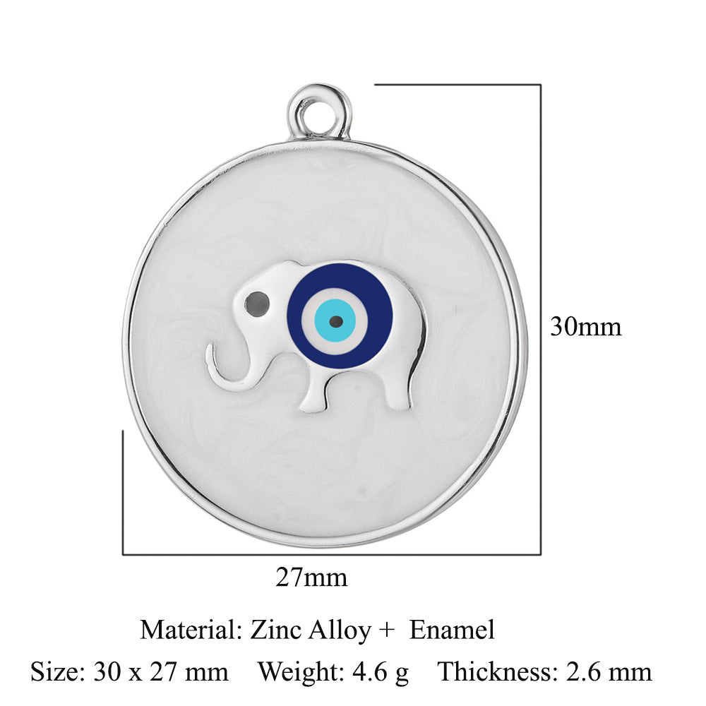 5 pcs/bag, palm eye, alloy necklace, earrings, pendant.