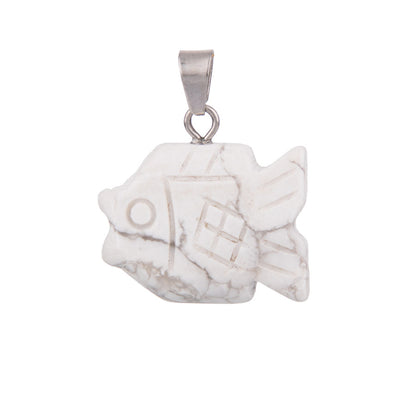 Colgante de pez tallado en cristal personalizado pez pequeño 