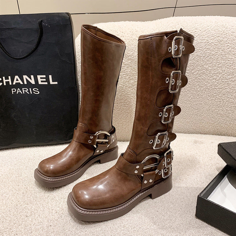 Vintage women's boots with thick heels