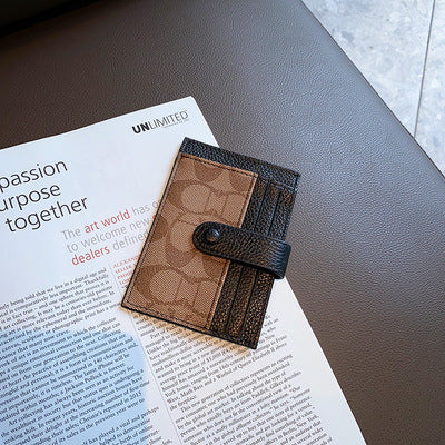 Genuine leather card bag women's wallet