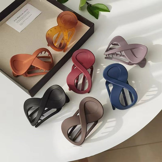 8-Shape geometric disc hair horizontal clip matte grab clip