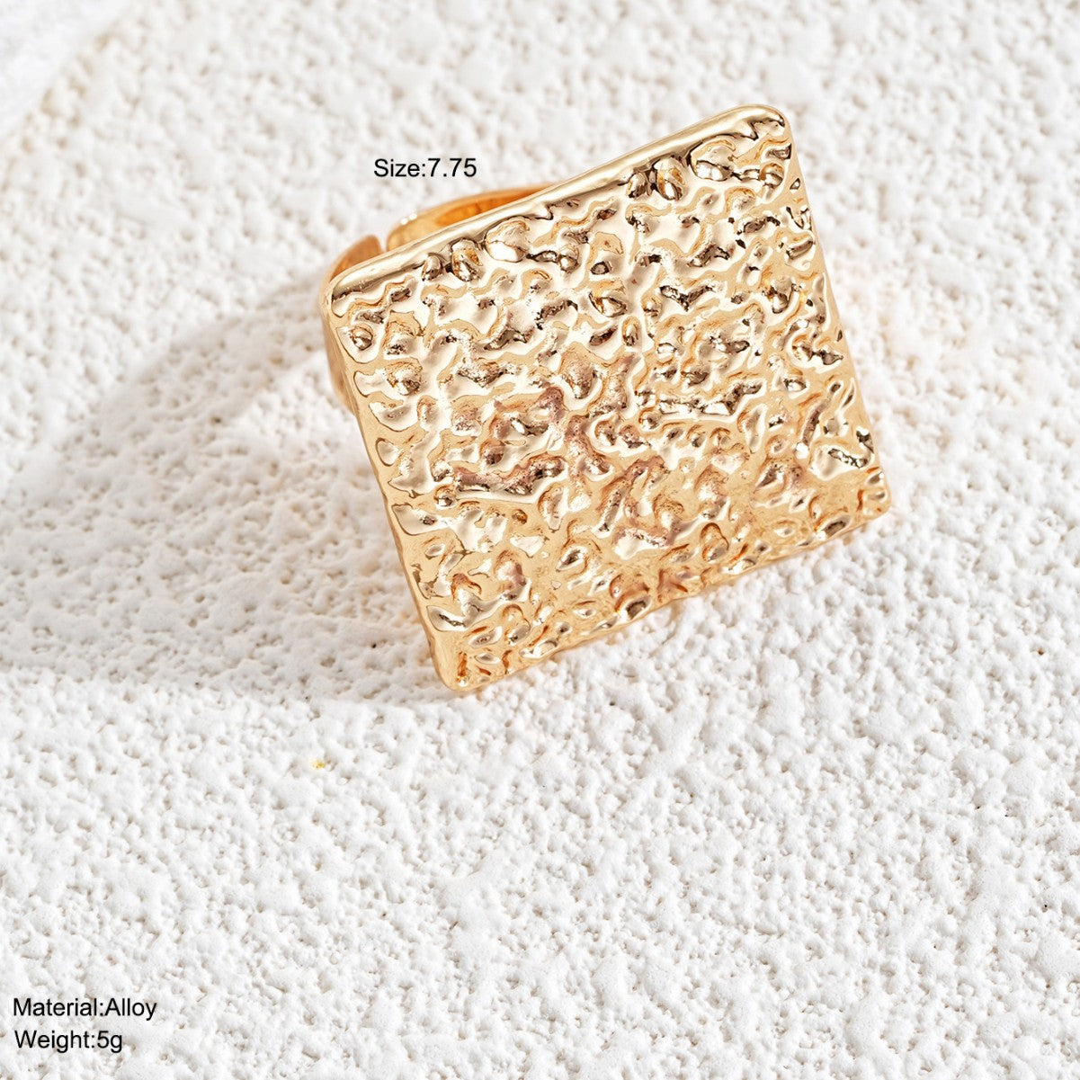 Geometric Metal Adjustable Ring