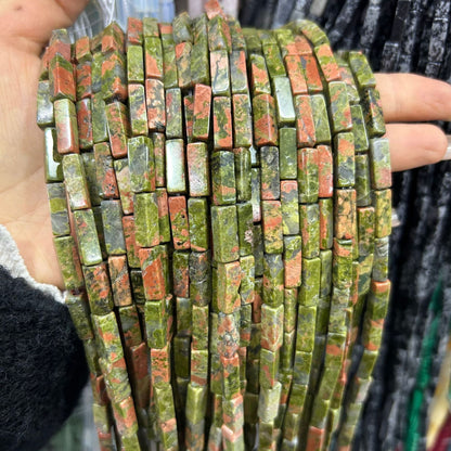 4*13mm long crystal agate cube special shaped beads