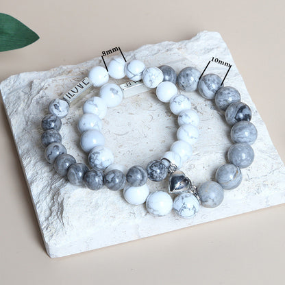 Tiger's eye love magnetic couple bracelet