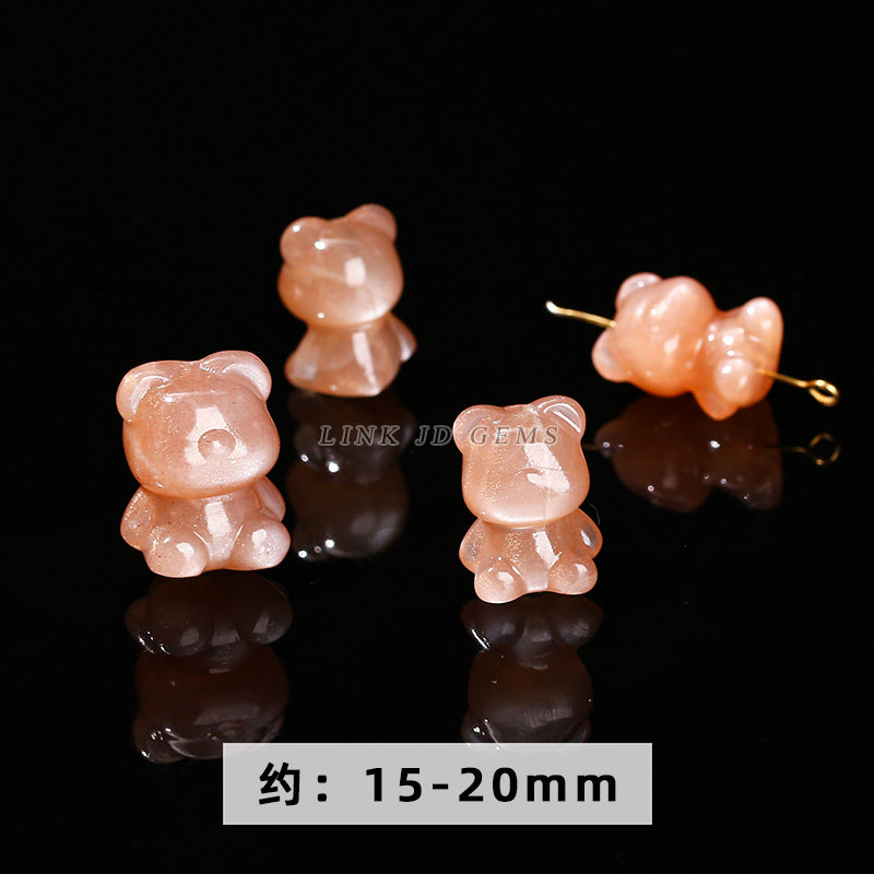 Orange moonstone carving sunstone