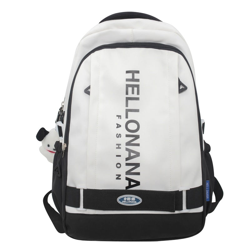 Couple leisure travel backpack