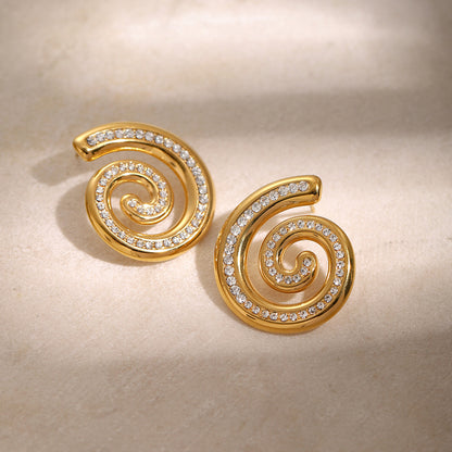 Twist-on diamond earrings