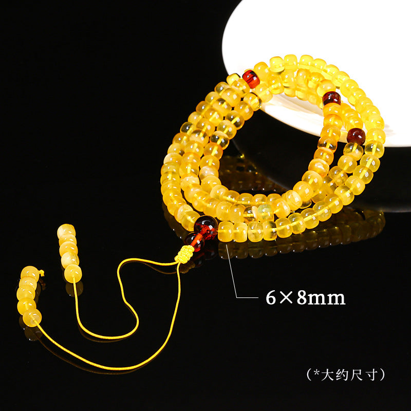 6 * 8 mm cuentas antiguas de cera de abejas natural 